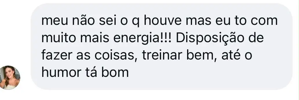 Print de depoimento Mais Energia